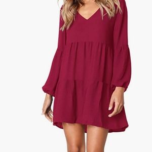 Burgundy XL swing dress